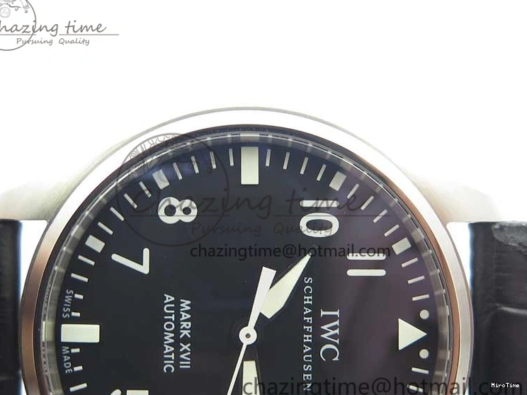 MIROTIME 0504 Affordable Mark XVII IW326501 FKF 1:1 Best Edition Black Dial on Black Leather Strap 7131